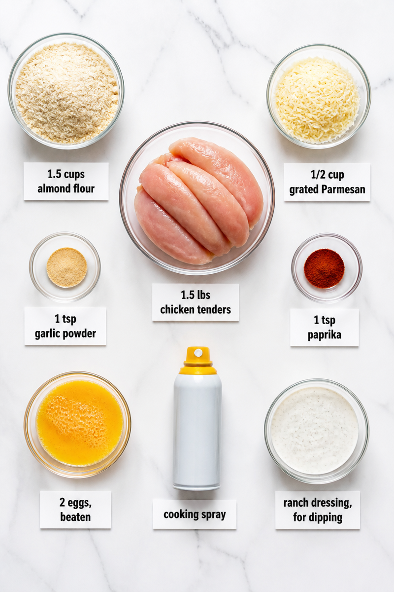Keto Chicken Tender Almond Crust