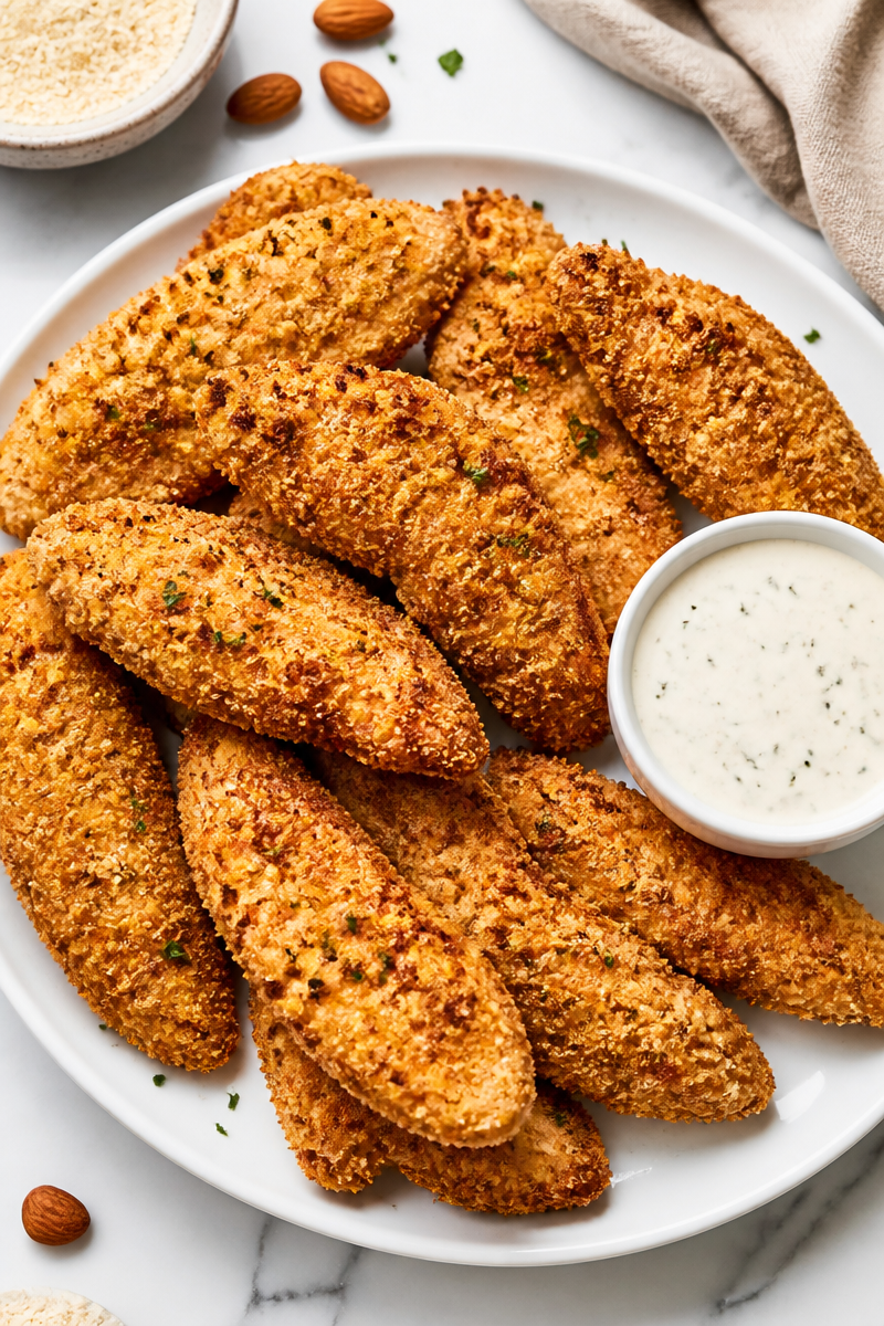 Keto Chicken Tender Almond Crust
