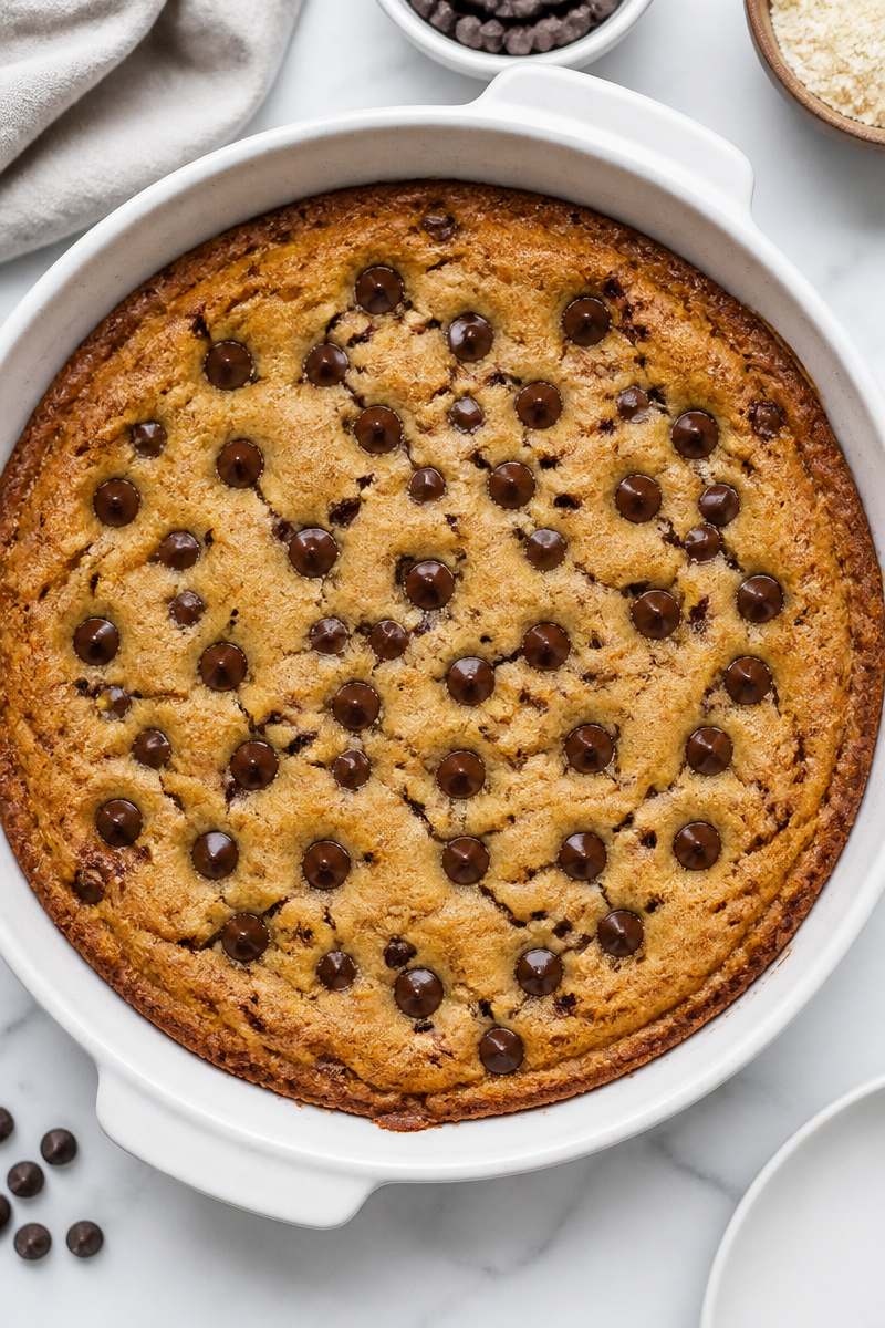 Keto Chocolate Chip Cookie Skillet Keto Chocolate Chip Cookie Skillet