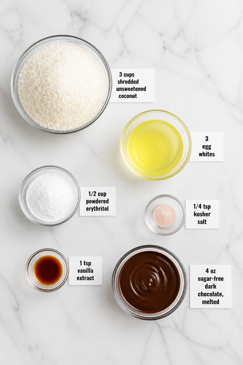 Keto Chocolate Coconut Macaroon Bite Keto Chocolate Coconut Macaroon Bite