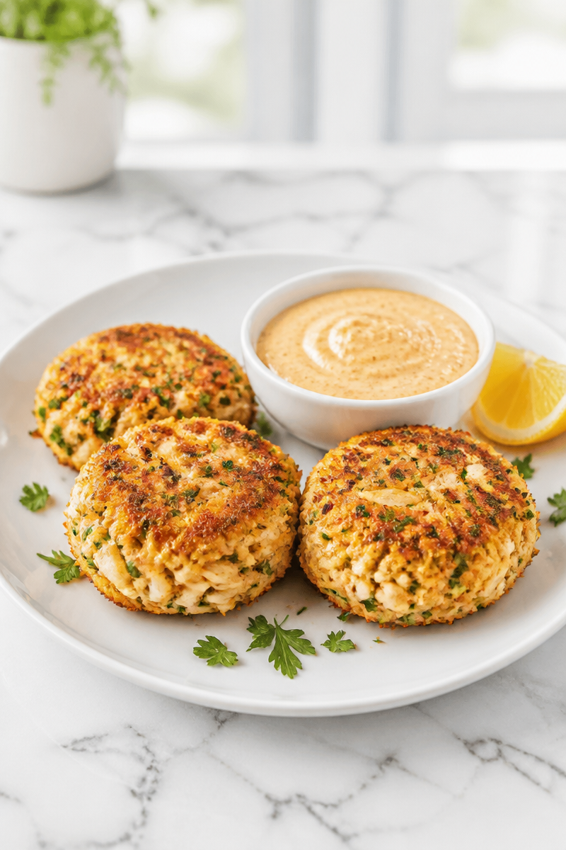 Keto Crab Cake Old Bay Aioli