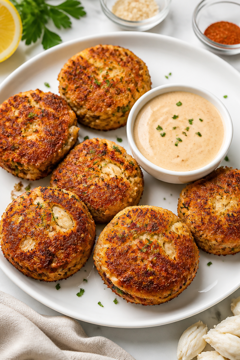 Keto Crab Cake Old Bay Aioli