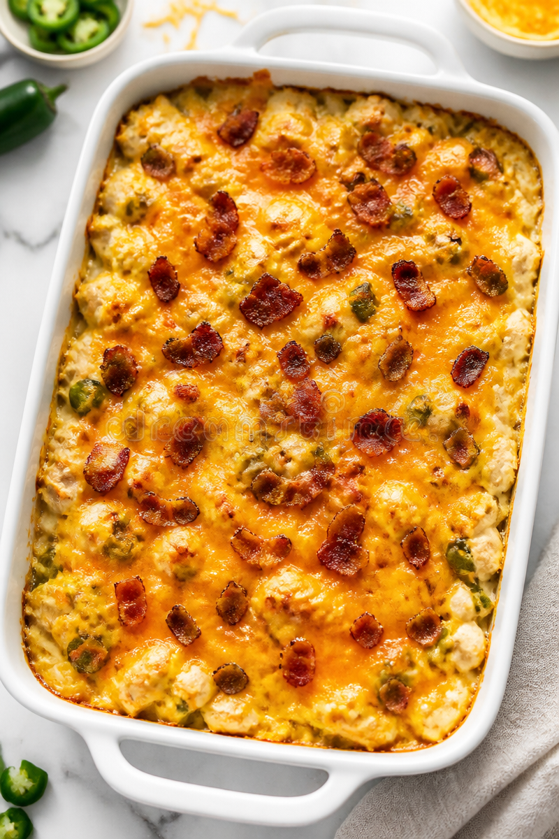 Keto Jalapeno Popper Chicken Casserole