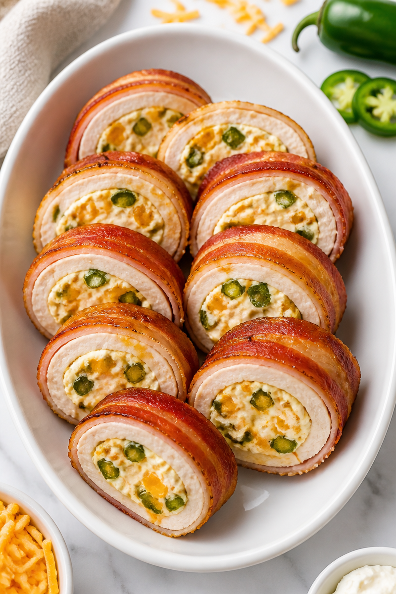 Keto Jalapeno Popper Chicken Roll