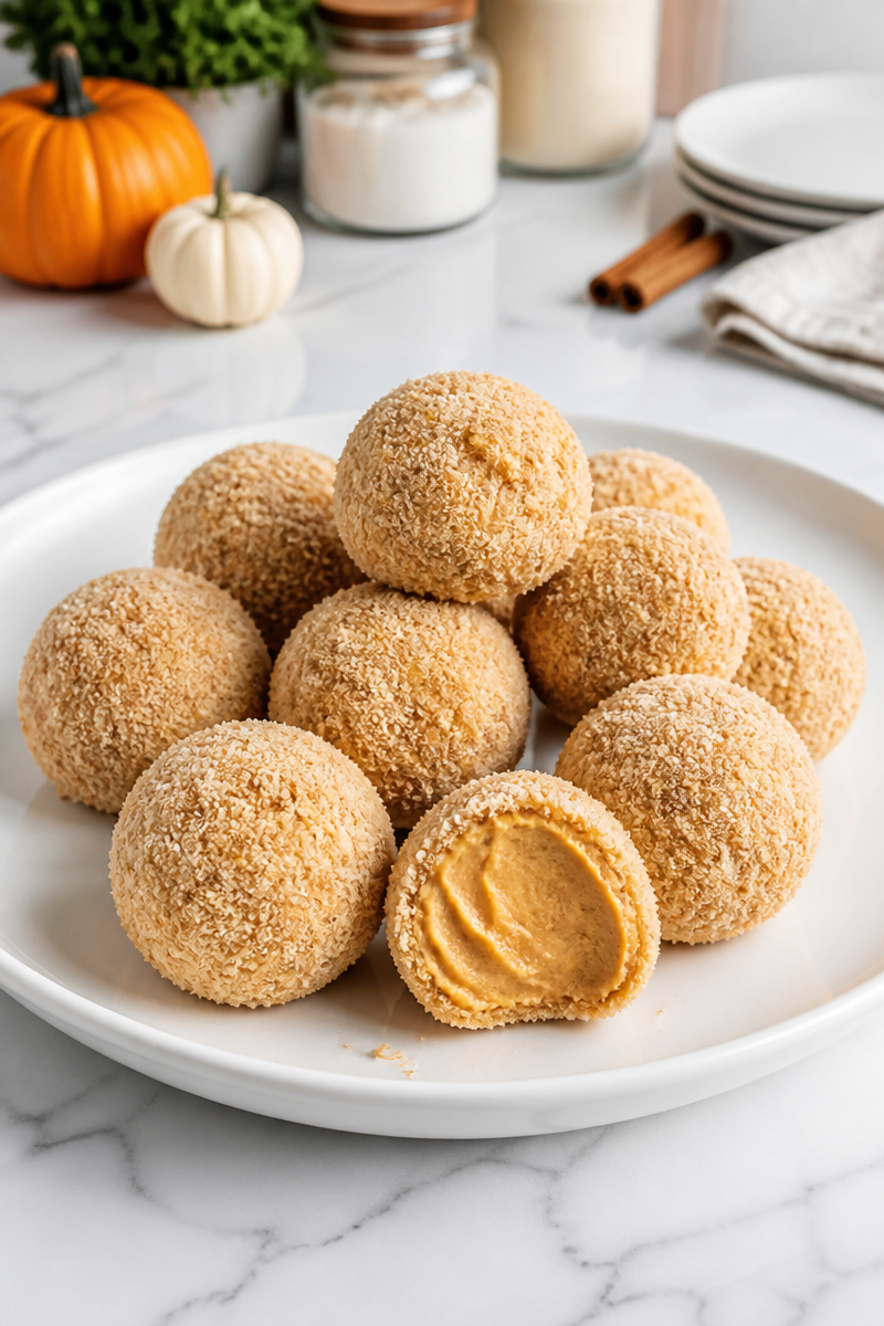 Keto Pumpkin Cheesecake Bite Frozen