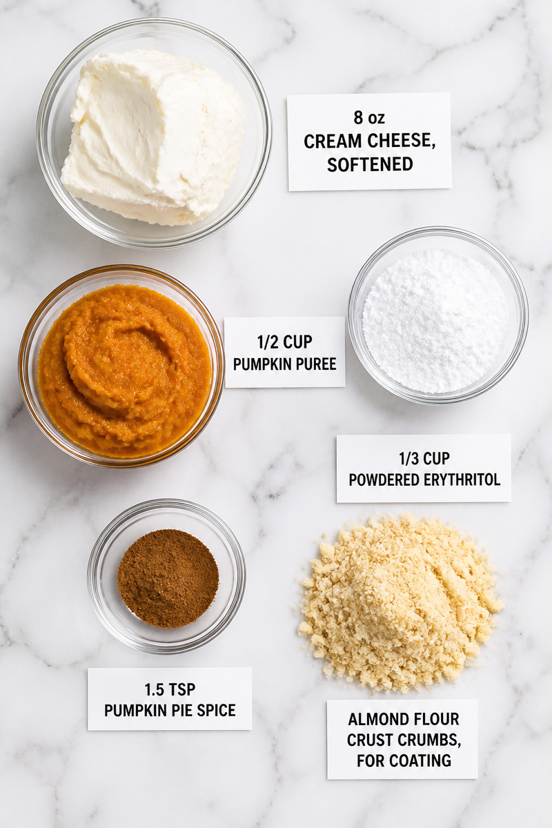 Keto Pumpkin Cheesecake Bite Frozen