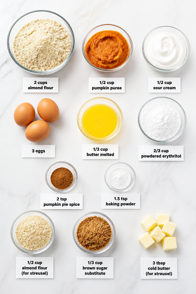 Keto Pumpkin Coffee Cake Streusel Keto Pumpkin Coffee Cake Streusel