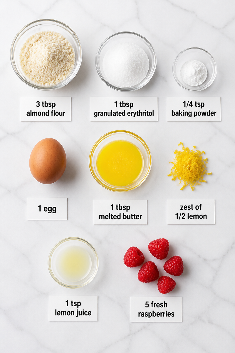 Keto Raspberry Lemon Mug Cake Keto Raspberry Lemon Mug Cake