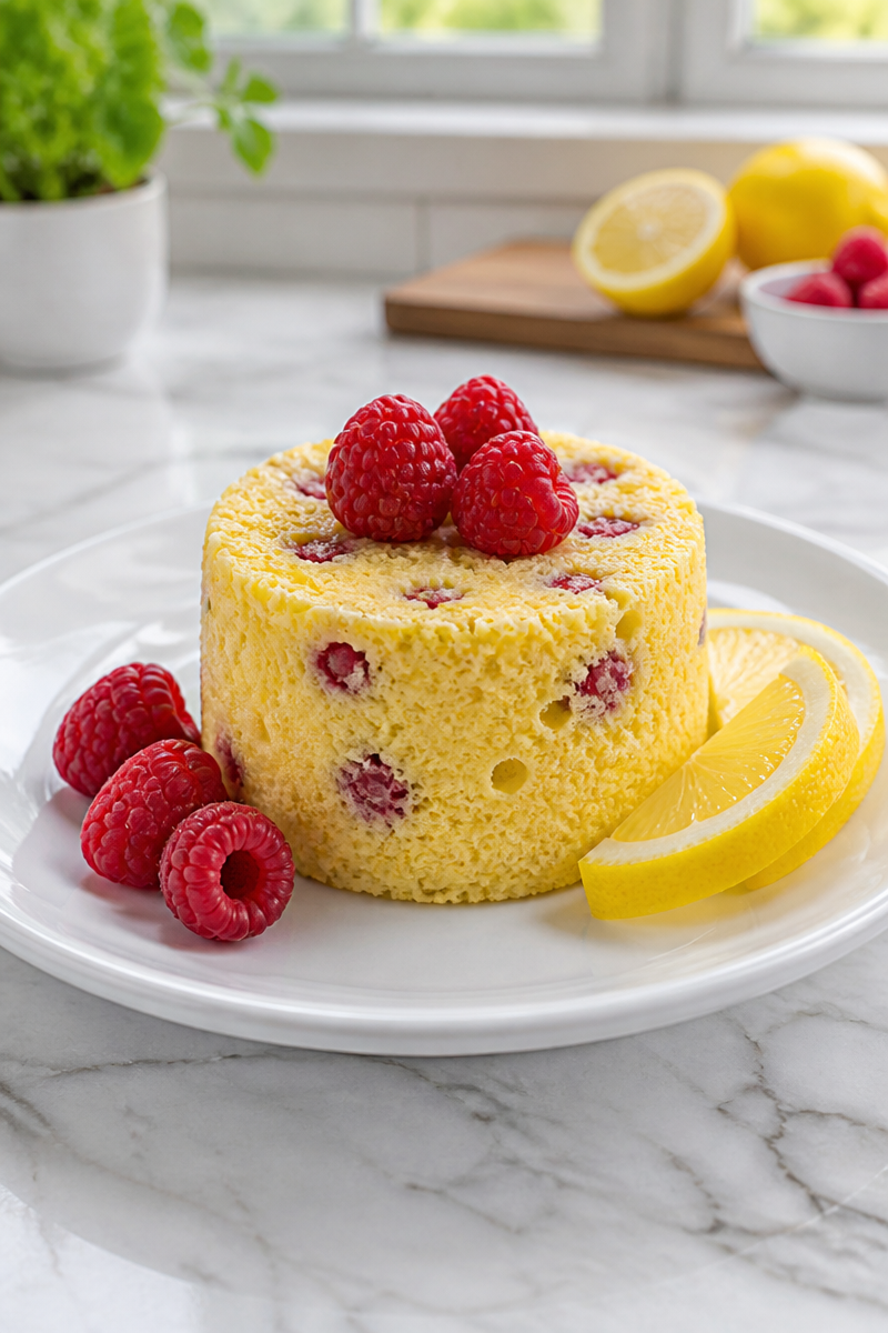 Keto Raspberry Lemon Mug Cake Keto Raspberry Lemon Mug Cake