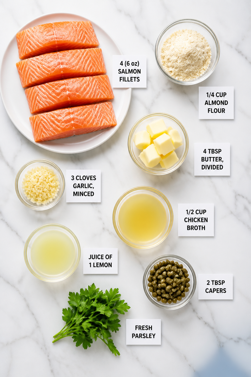 Keto Salmon Piccata Lemon Butter Keto Salmon Piccata Lemon Butter