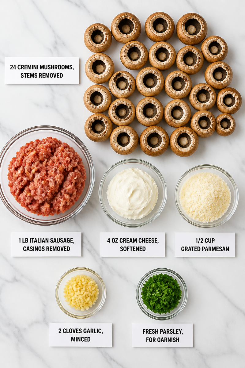 Keto Sausage Stuffed Mushroom Cap Keto Sausage Stuffed Mushroom Cap