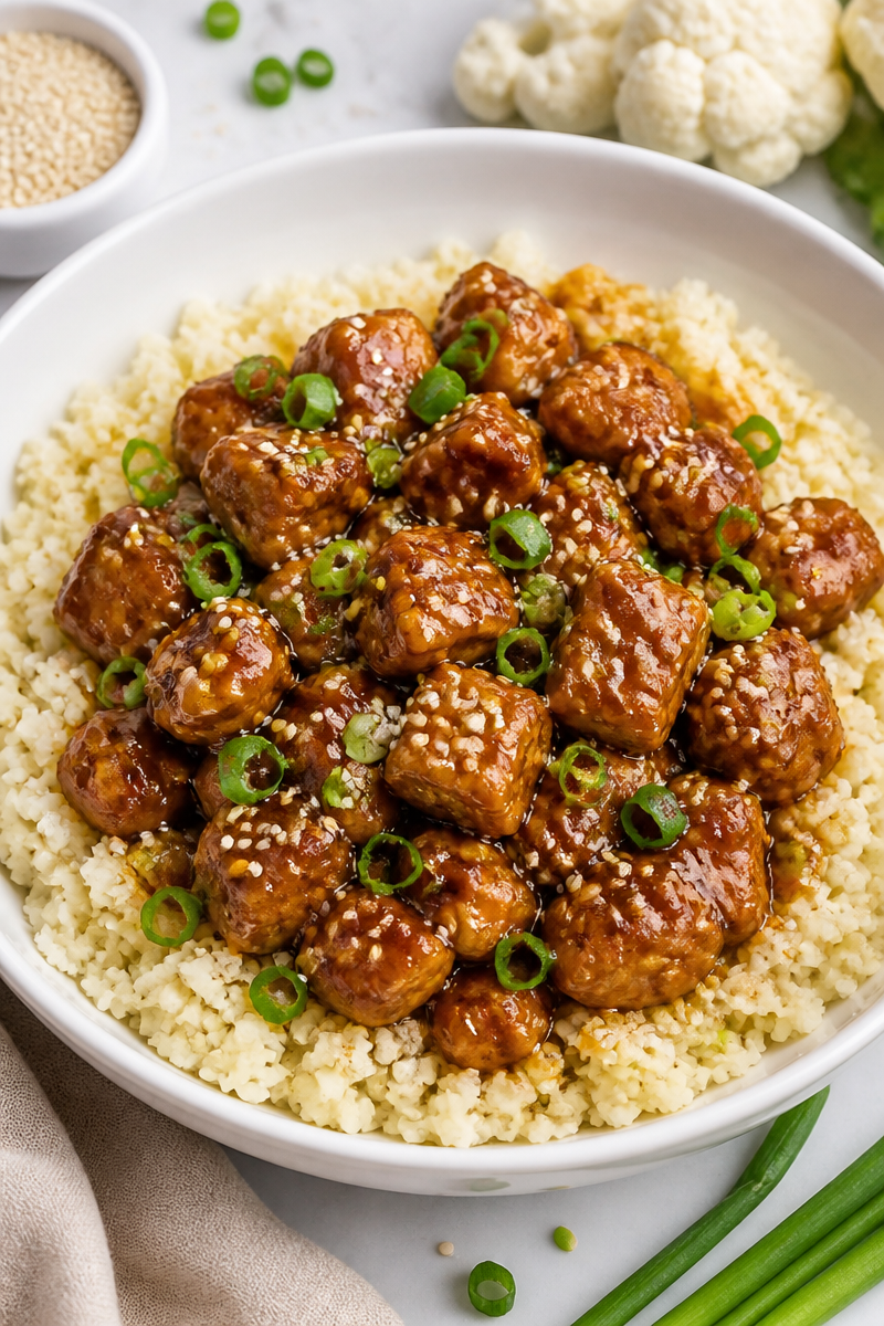 Keto Sesame Chicken Cauliflower Rice Keto Sesame Chicken Cauliflower Rice
