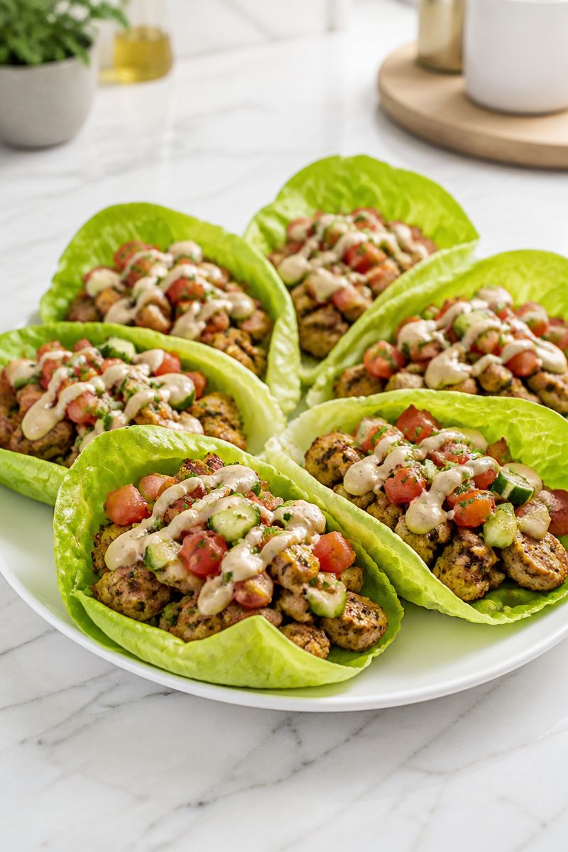 Keto Shawarma Chicken Lettuce Wrap Keto Shawarma Chicken Lettuce Wrap