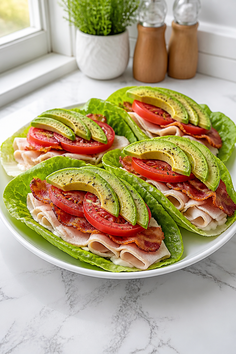 Keto Turkey Club Lettuce Wrap Keto Turkey Club Lettuce Wrap