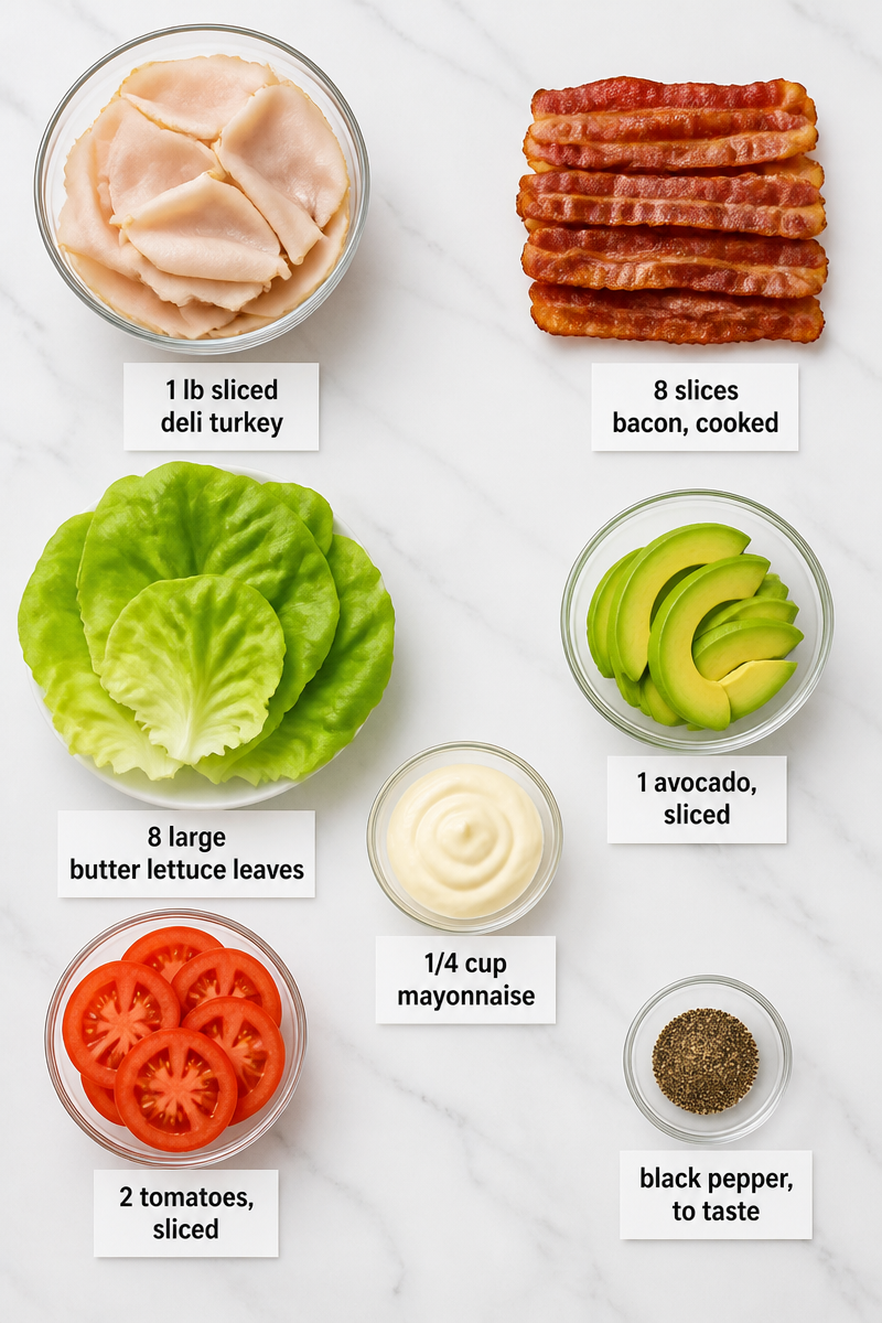 Keto Turkey Club Lettuce Wrap Keto Turkey Club Lettuce Wrap
