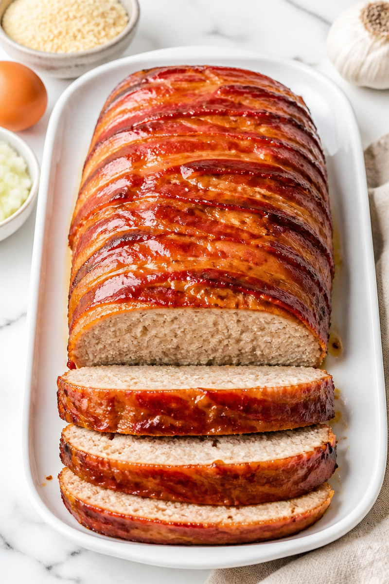 Keto Turkey Meatloaf Bacon Wrapped Keto Turkey Meatloaf Bacon Wrapped