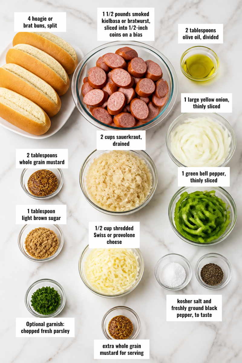 Kraut Sandwich Sausage Onion Skillet Kraut Sandwich Sausage Onion Skillet