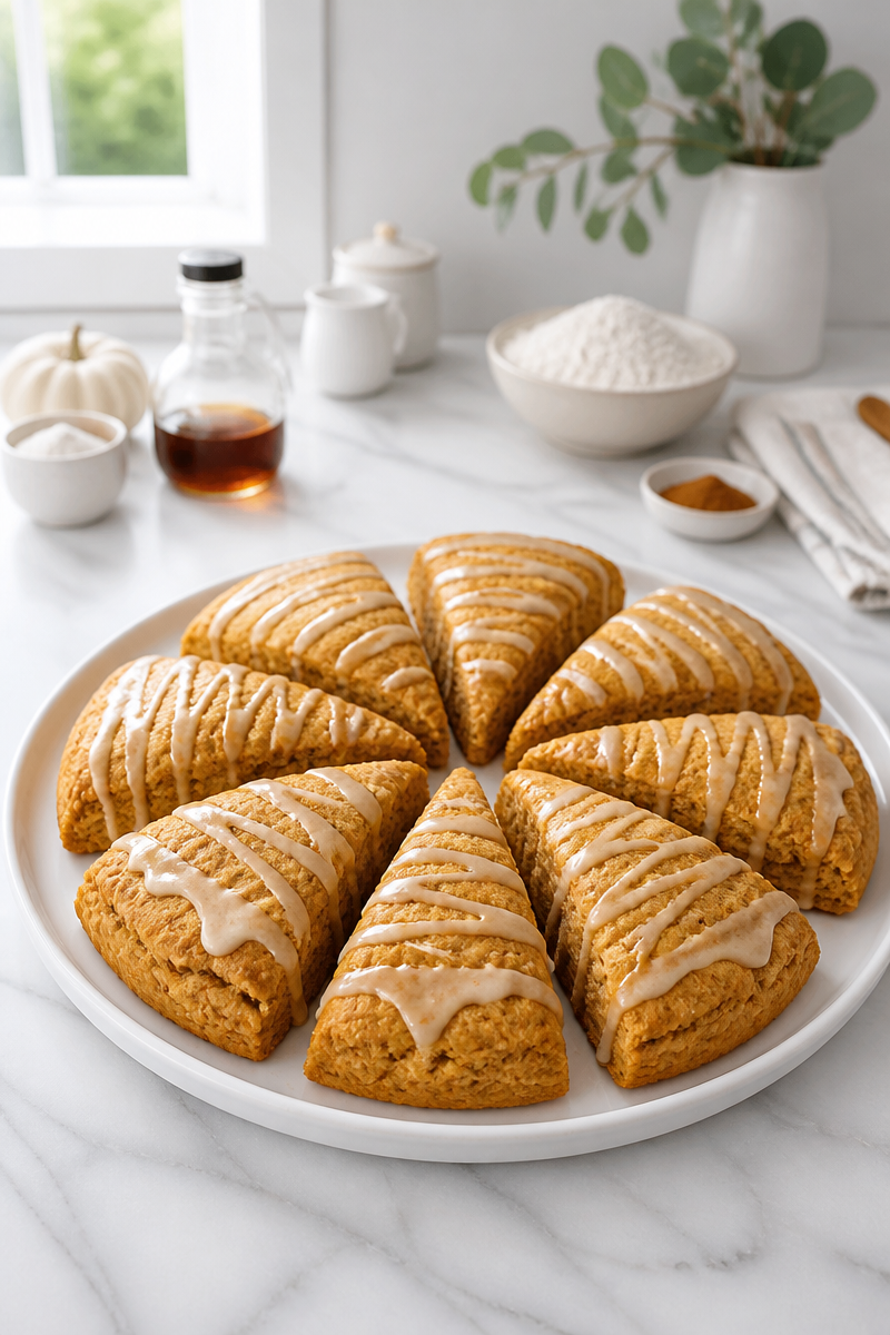 Maple Glazed Pumpkin Scone Wedge Maple Glazed Pumpkin Scone Wedge