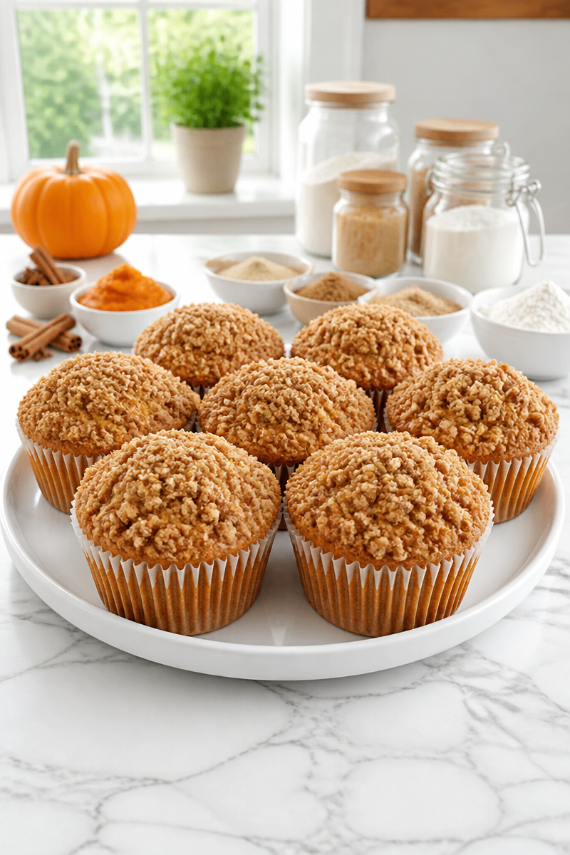 Moist Pumpkin Streusel Muffins Recipe