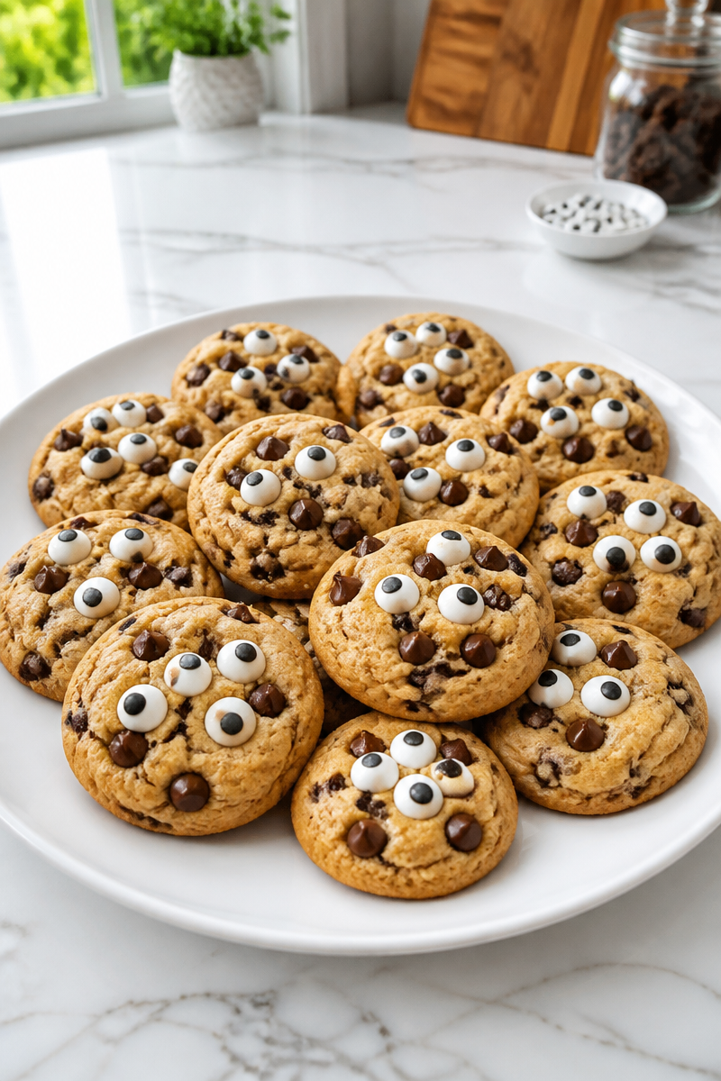 Monster Eyeball Chocolate Chip Cookies Monster Eyeball Chocolate Chip Cookies