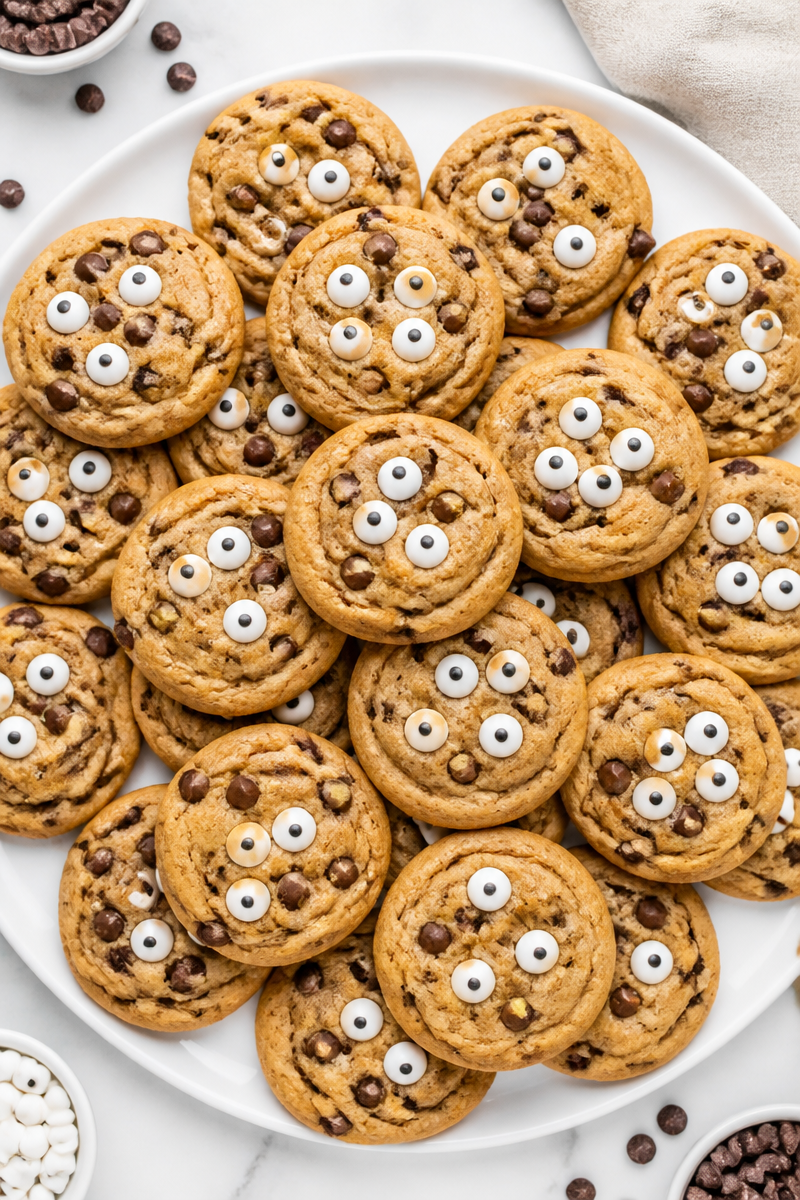 Monster Eyeball Chocolate Chip Cookies Monster Eyeball Chocolate Chip Cookies