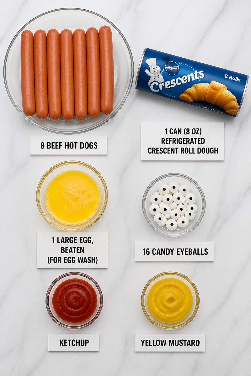 Mummy Wrapped Hot Dogs Recipe Mummy Wrapped Hot Dogs Recipe