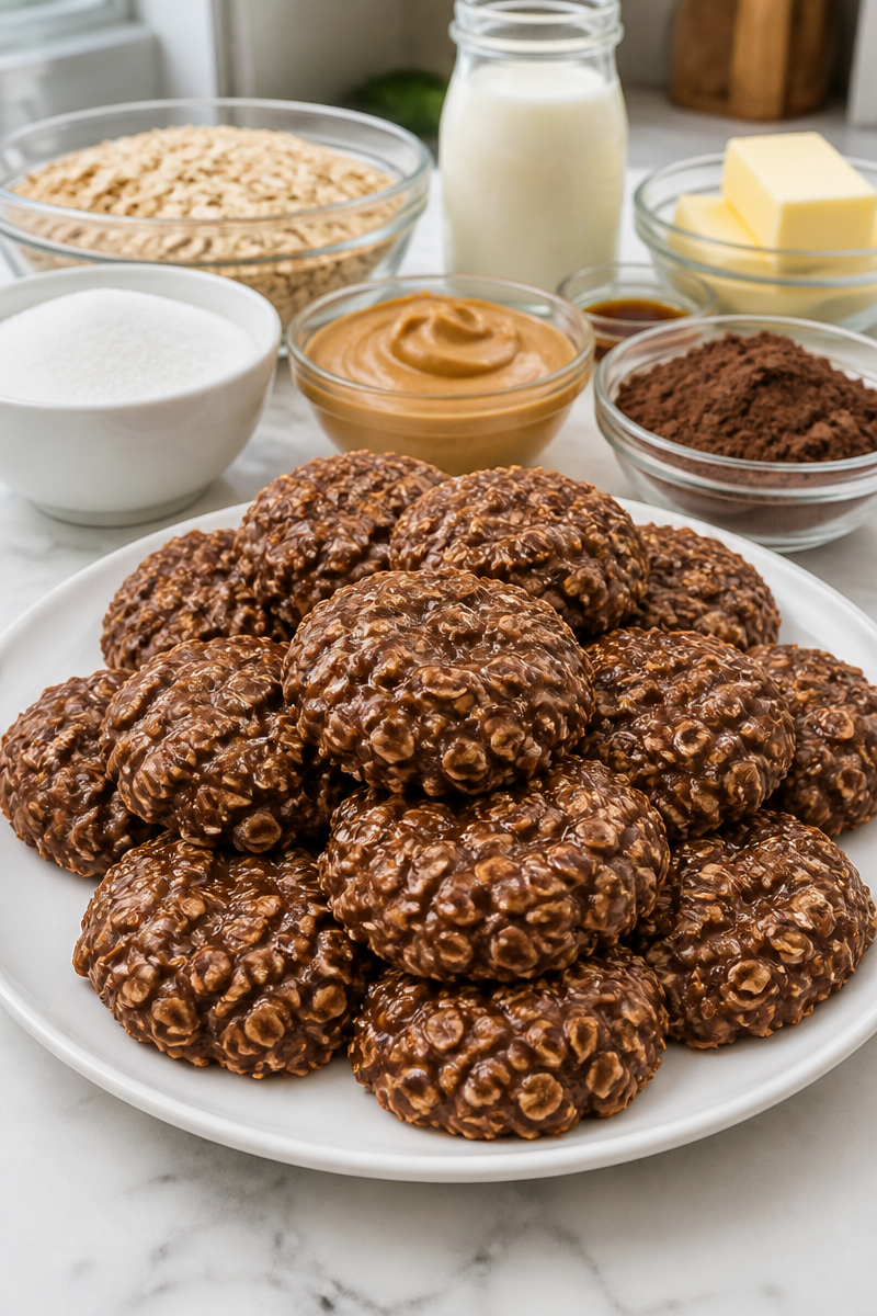 No Bake Peanut Butter Oatmeal Cookie No Bake Peanut Butter Oatmeal Cookie