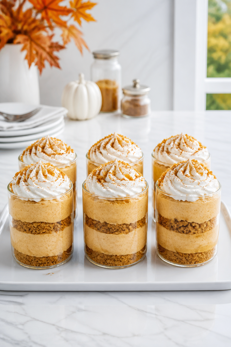 No Bake Pumpkin Cheesecake Parfait