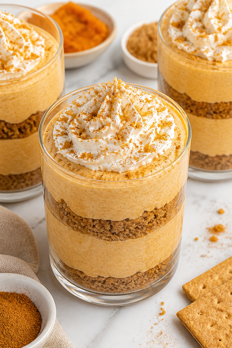 No Bake Pumpkin Cheesecake Parfait