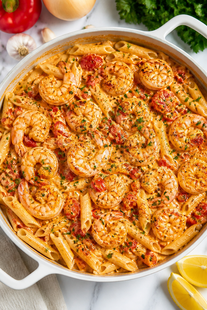 One Pot Creamy Cajun Shrimp One Pot Creamy Cajun Shrimp