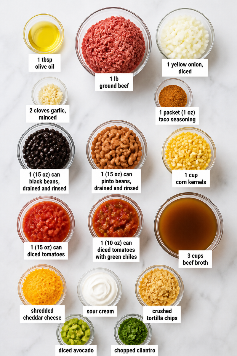 One Pot Taco Soup Recipe