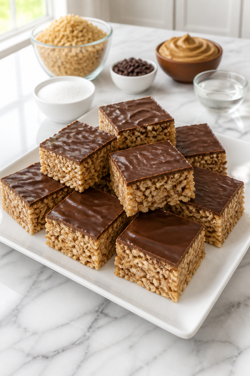 Peanut Butter Chocolate Krispie Treat Peanut Butter Chocolate Krispie Treat