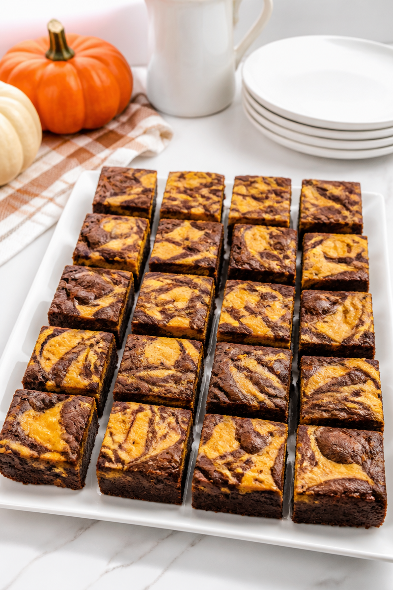 Pumpkin Cheesecake Swirl Brownie Bite Pumpkin Cheesecake Swirl Brownie Bite