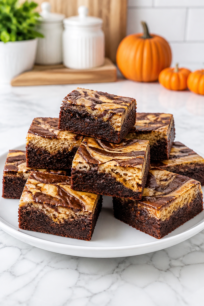 Pumpkin Cheesecake Swirl Fudge Brownies Pumpkin Cheesecake Swirl Fudge Brownies