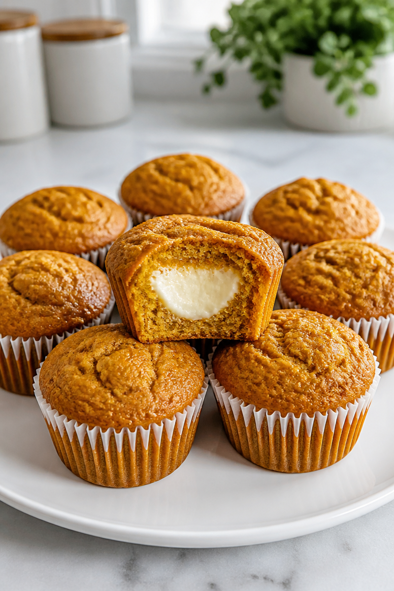 Pumpkin Cream Cheese Filled Muffin
