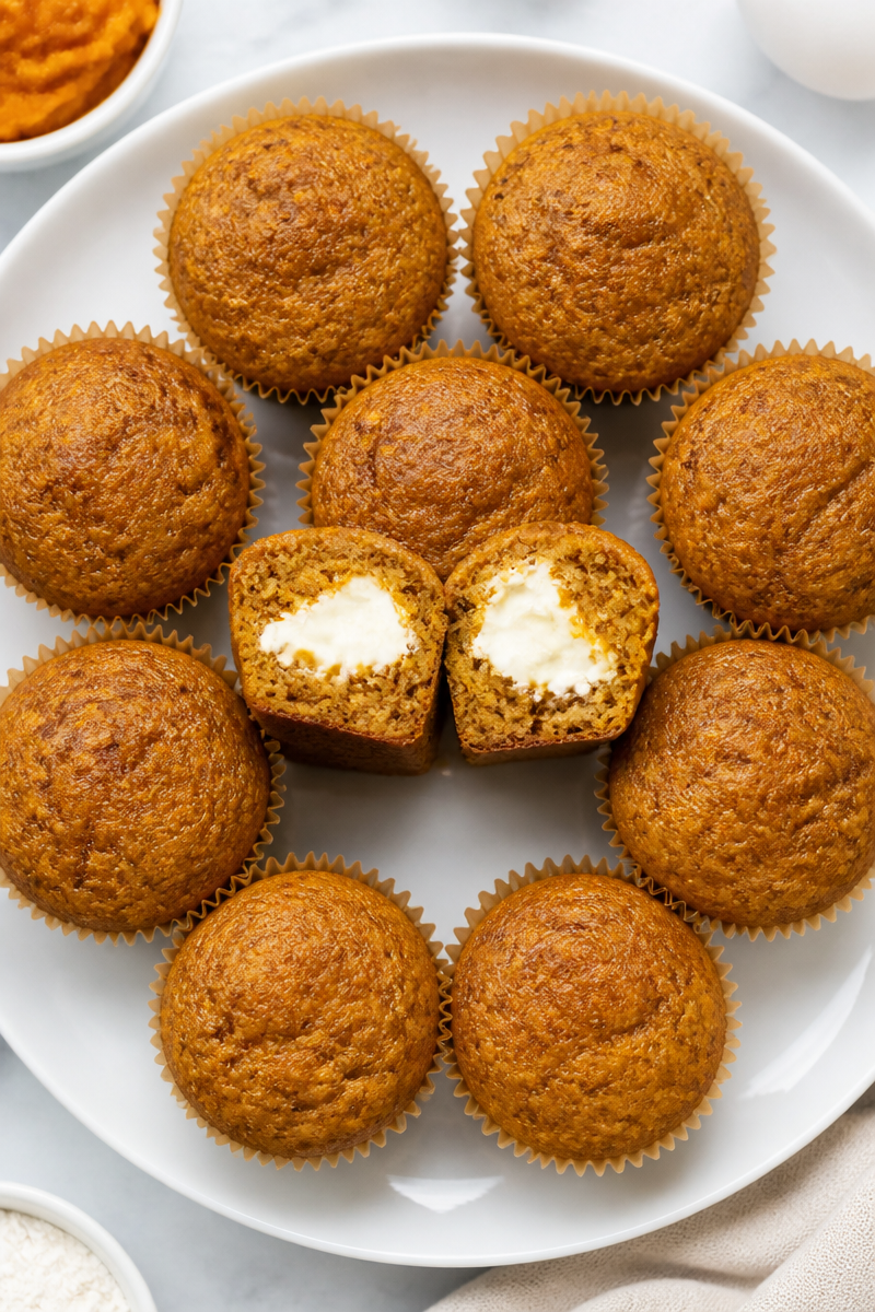 Pumpkin Cream Cheese Filled Muffin