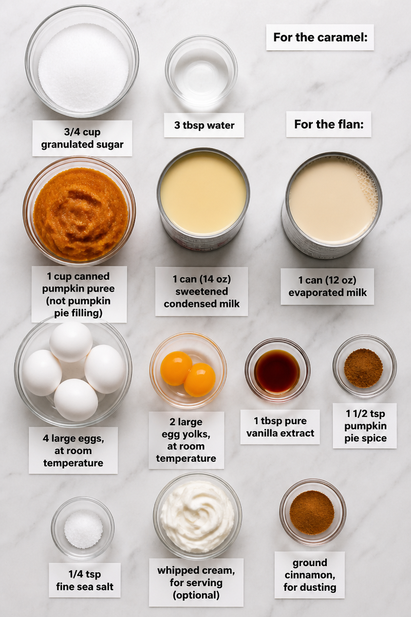 Pumpkin Flan Caramel Custard Dessert