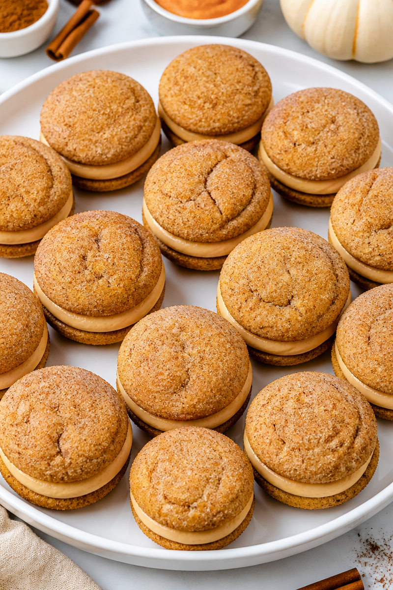 Pumpkin Snickerdoodle Cookie Sandwich Bite Pumpkin Snickerdoodle Cookie Sandwich Bite
