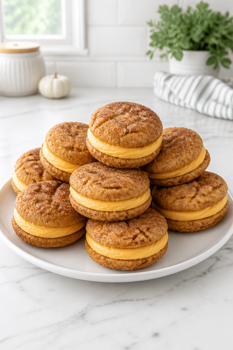 Pumpkin Snickerdoodle Cookie Sandwich Bite Pumpkin Snickerdoodle Cookie Sandwich Bite