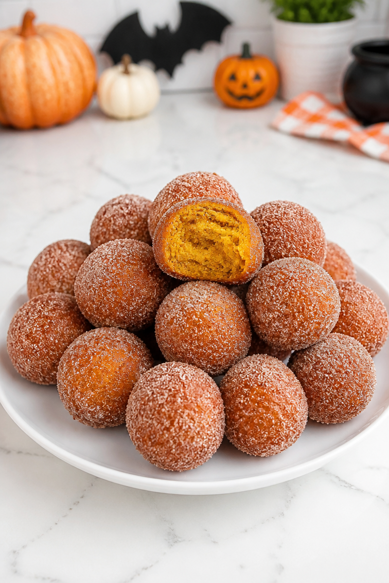Pumpkin Spice Halloween Donut Holes Pumpkin Spice Halloween Donut Holes
