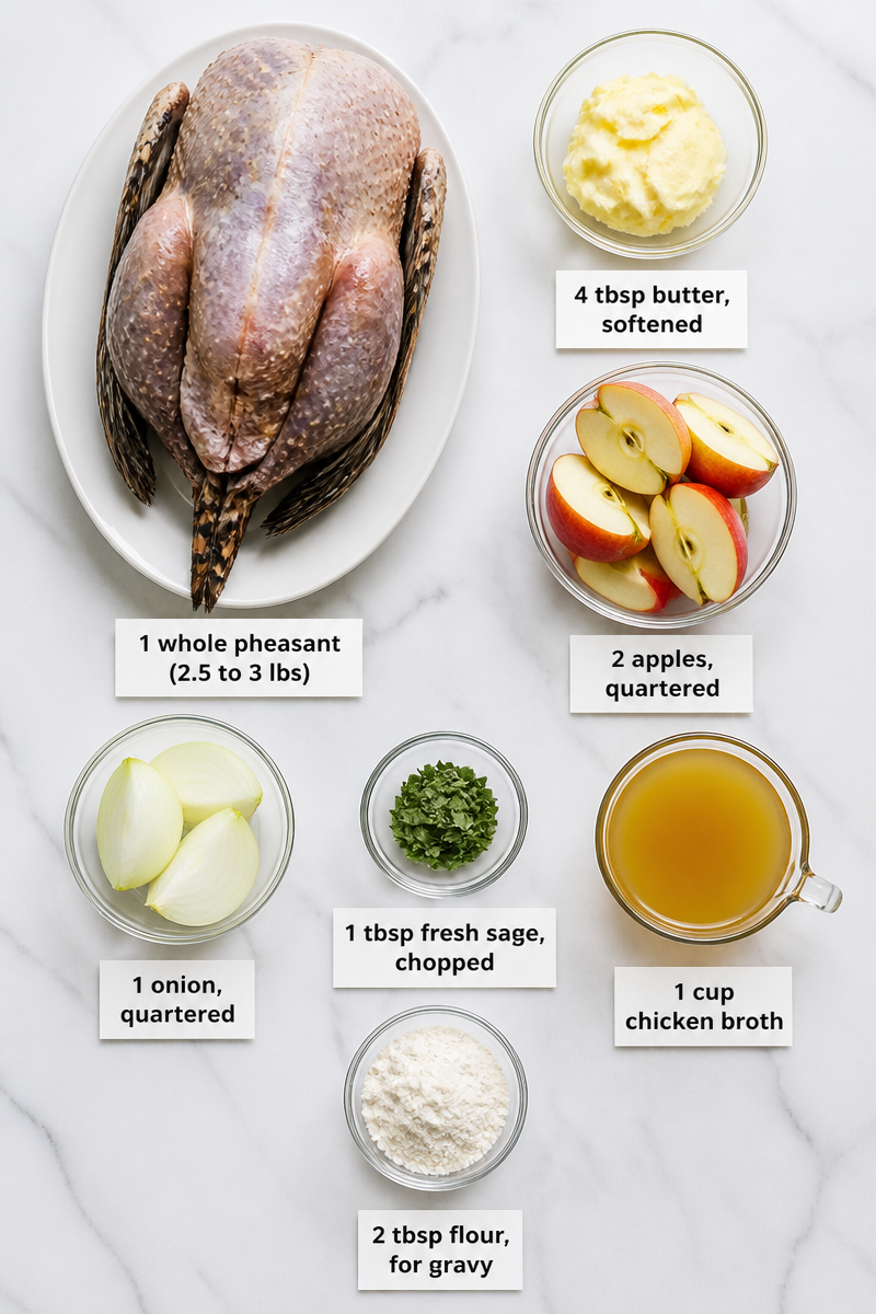 Roast Pheasant Apple Sage Gravy