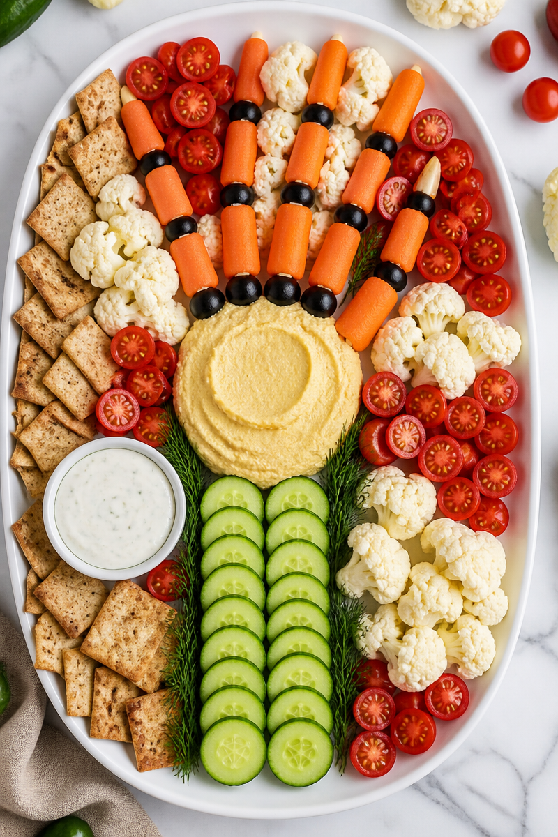 Skeleton Hand Veggie Cracker Tray
