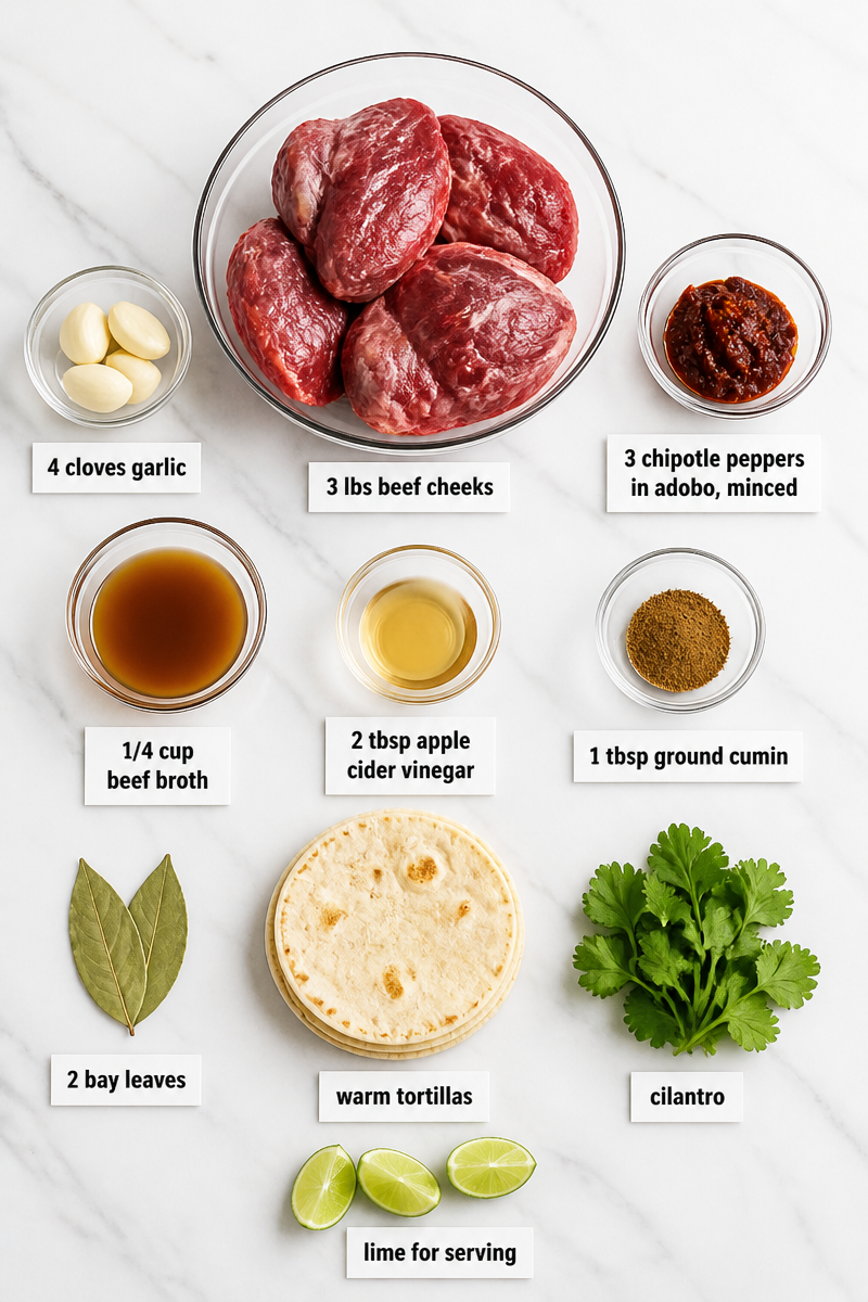 Slow Cooker Beef Cheek Barbacoa Tender