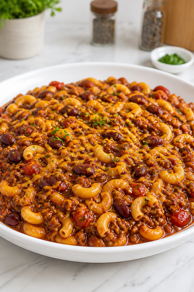 Slow Cooker Beef Chili Mac Skillet Slow Cooker Beef Chili Mac Skillet
