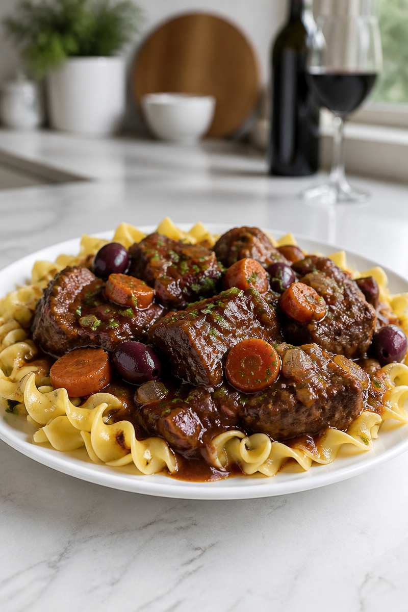 Slow Cooker Beef Daube Provençal Wine Slow Cooker Beef Daube Provençal Wine