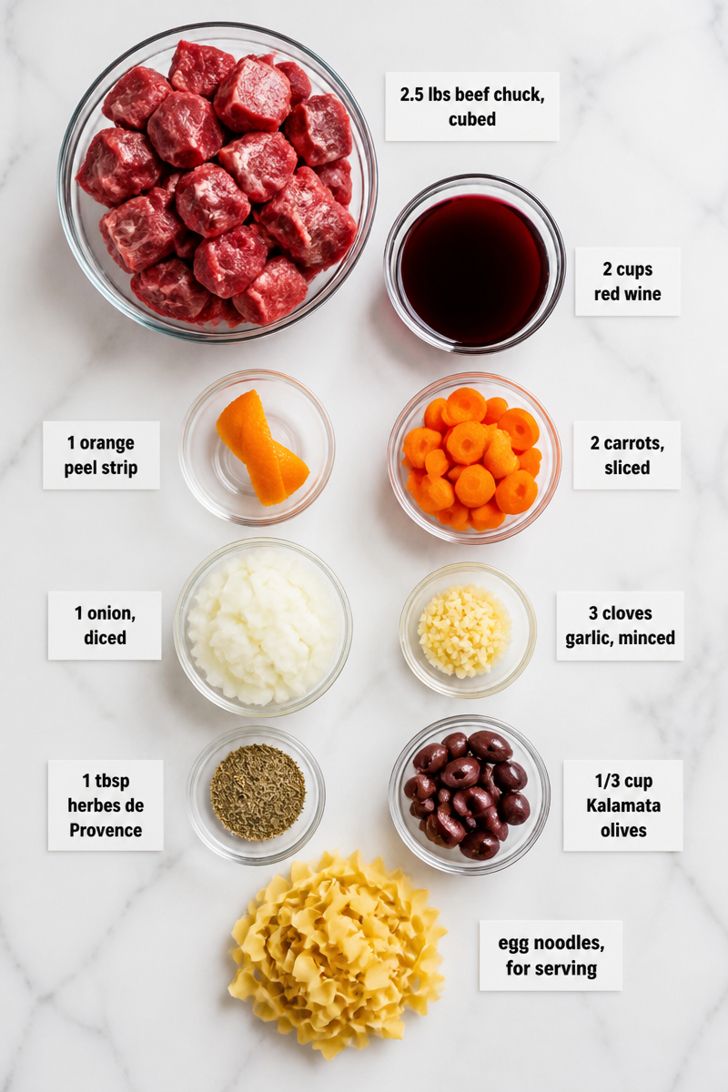 Slow Cooker Beef Daube Provençal Wine Slow Cooker Beef Daube Provençal Wine