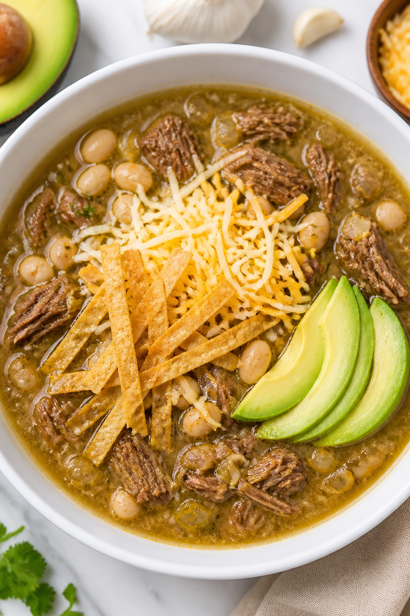 Slow Cooker Beef Enchilada Soup Verde Slow Cooker Beef Enchilada Soup Verde
