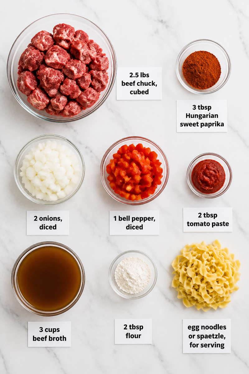 Slow Cooker Beef Goulash Hungarian Paprika