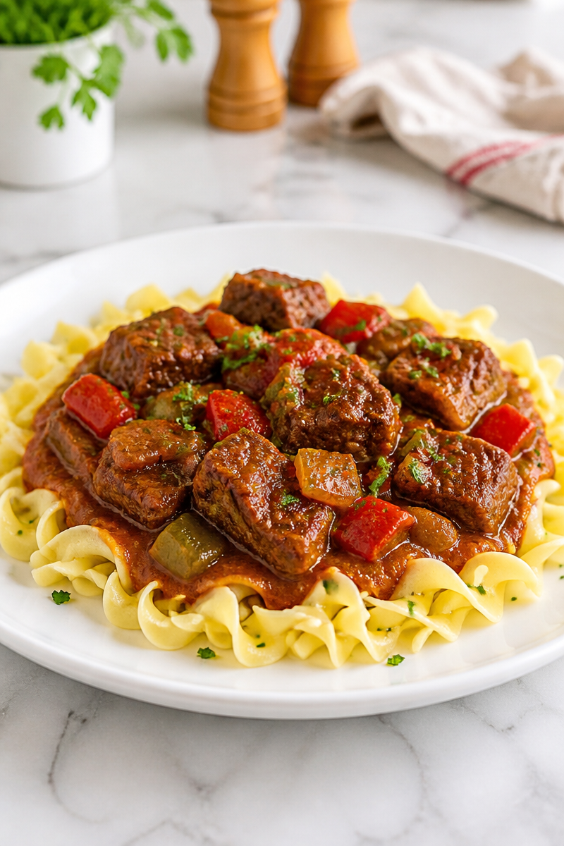 Slow Cooker Beef Goulash Hungarian Paprika