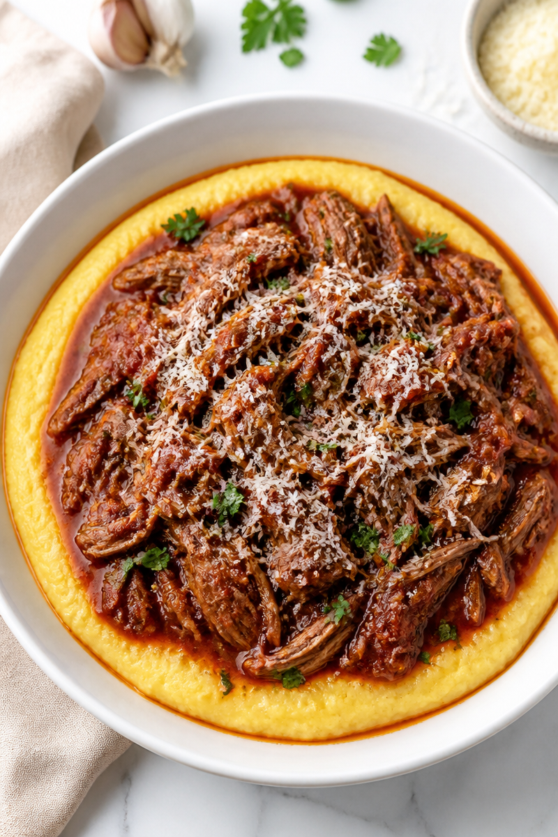 Slow Cooker Beef Ragu Polenta Bowl Slow Cooker Beef Ragu Polenta Bowl